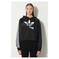 Mikina adidas Originals Adicolor dámská, černá barva, s potiskem, HC7050-BLACK