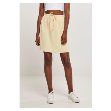 Ladies Plisse Mini Skirt - softyellow Urban Classics