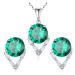 Linda's Jewelry Zvýhodněná sada šperků Green & Crystal Ag 925/1000 IS094