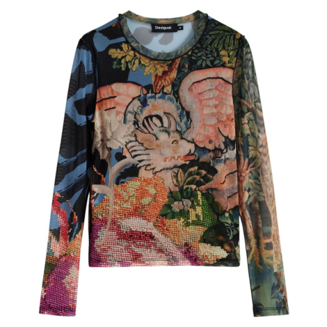 Desigual TS_DRAGON_LACROIX 25WWTK39 Modrá