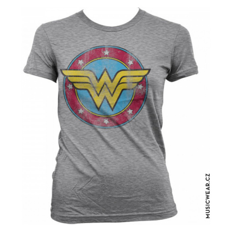 Wonder Woman tričko, Wonder Woman Distressed Logo Girly, dámské HYBRIS