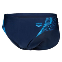 Arena SWIM BRIEF GRAPHIC Pánské slipové plavky, tmavě modrá, velikost