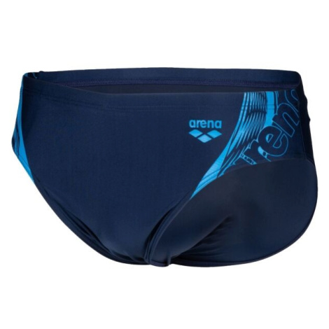 Arena SWIM BRIEF GRAPHIC Pánské slipové plavky, tmavě modrá, velikost