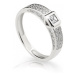 Dámský zásnubní prsten z bílého zlata DLR2361