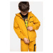 Dětská bavlněná mikina Coccodrillo žlutá barva, s kapucí, hladká