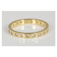 Zlatý prsten se zirkony PR0138F + DÁREK ZDARMA