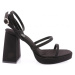 DGN 7755-23Y Women's Single Strap Low Platform High Heel Ankle Ankle Sandals