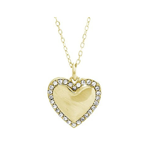 JSB Bijoux Stříbrný náhrdelník Srdce s krystaly značky Swarovski pozlacený 92300389g-cr (Ag 925/