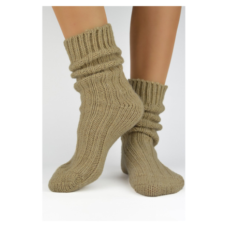 Pánské ponožky Noviti SW007 - Alpaka vlna Béžová