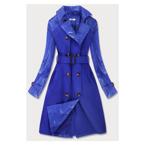 Světle modrý tenký kabát z různých spojených materiálů (YR2027) ZAC&ZOE |  Modio.cz