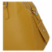 Módní dámská kožená kabelka žlutá - ItalY Salva žlutá