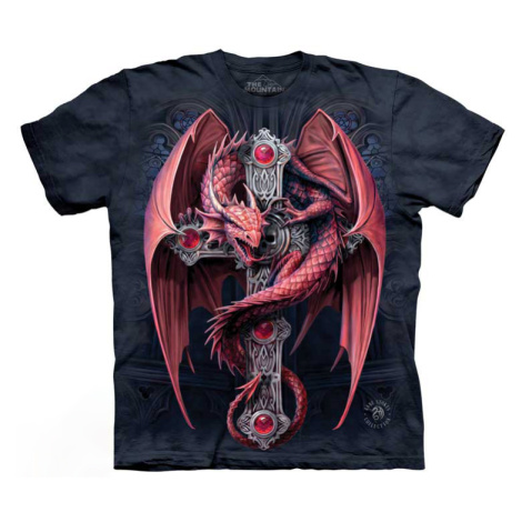 Pánské batikované triko The Mountain - Gotický Ochránce - černé
