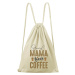 DOBRÝ TRIKO Bavlněný batoh Grand Mama loves COFFEE Barva: Bílá