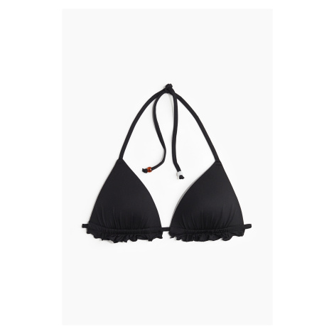 H & M - Bikinová push-upka's trojúhelníkovými košíčky - černá H&M