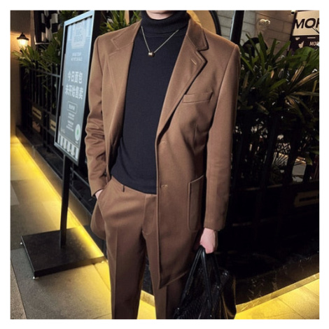 Pánský luxusní set - dlouhé sako / kabátek + kalhoty JFC FASHION