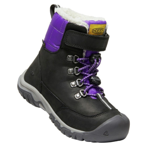 Dětské boty Keen Greta Boot WP CHILDREN black/purple 30EU