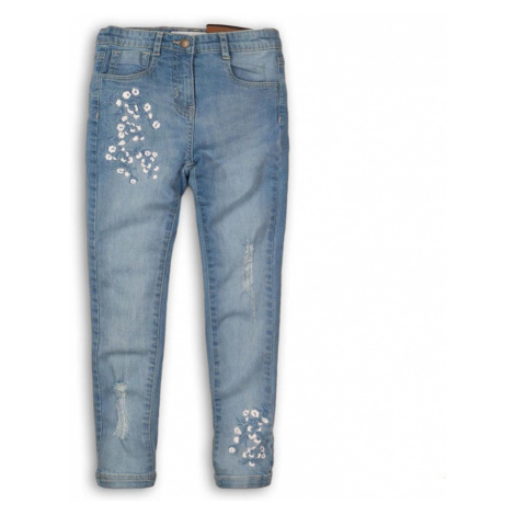 Kalhoty dívčí džínové s elastenem, Minoti, Hydrangea 7, modrá