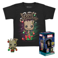 Funko Pocket POP! & Tee: Marvel: GOTG- Holiday Groot (dětské)