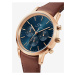Hnědé pánské hodinky s koženým řemínkem Daniel Wellington Iconic DW00100639