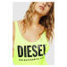 Diesel jednodílné logo plavky dámské - neonově žlutá