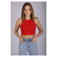 Madmext Mad Girls Red Crop Top
