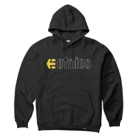 Etnies pánská mikina Ecorp Black/White/Yellow | Černá