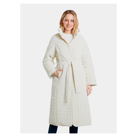 Krémový dámský prošívaný zimní kabát Desigual Granollers