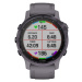 GARMIN-fenix 6S Pro Solar, Amethyst Steel, Shale Gray Band Šedá 2020