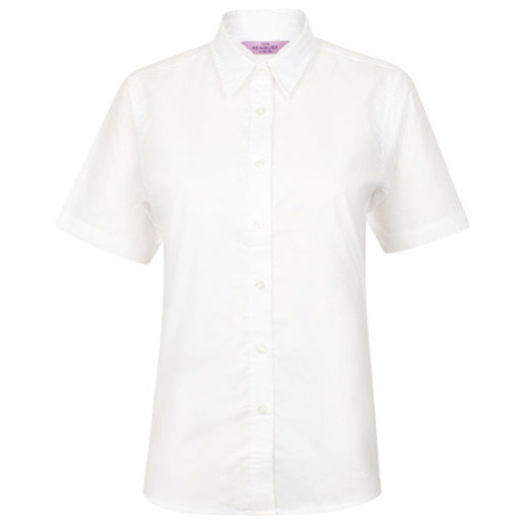 Henbury Dámská košile s krátkým rukávem H516 White