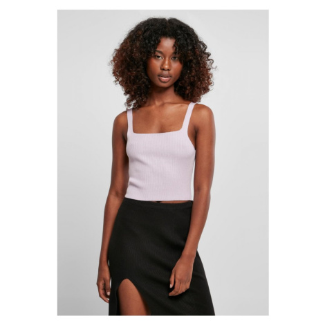 Ladies Cropped Knit Top - lilac Urban Classics