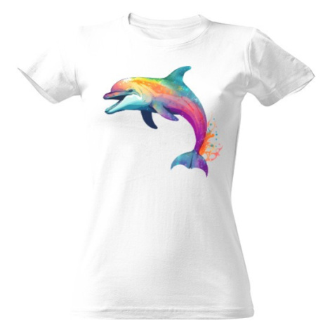 Dámské tričko Barevný delfín