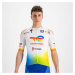 SPORTFUL Cyklistický dres s krátkým rukávem - TOTAL ENERGIES 2022 - bílá/žlutá/oranžová/modrá