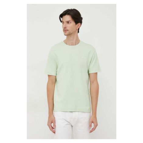 Bavlněné tričko Calvin Klein zelená barva, K10K109894