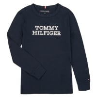 Tommy Hilfiger TOMMY HILFIGER LOGO TEE L/S Tmavě modrá