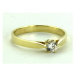 Briliantový prsten ze žlutého zlata 0007 + DÁREK ZDARMA