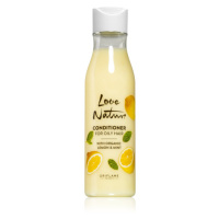 Oriflame Love Nature Organic Lemon & Mint lehký kondicionér pro mastné vlasy 250 ml