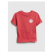 GAP červené dětské tričko short sleeve graphic t-shirt