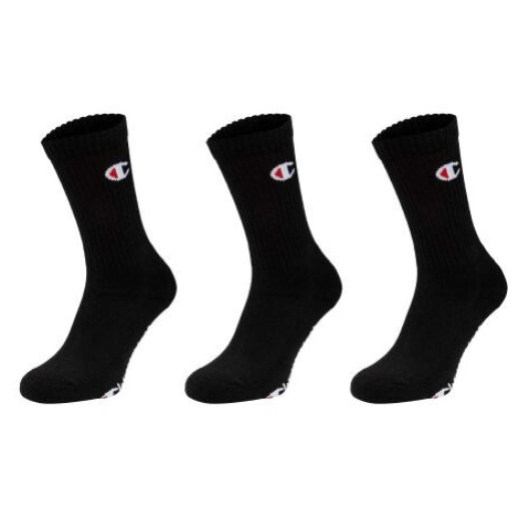 Champion 3PK CREW SOCKS Unisexové ponožky, černá, velikost