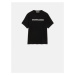 Tričko trussardi t-shirt logo print cotton jersey 30/1 černá