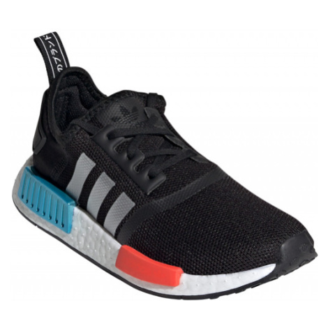 ADIDAS ORIGINALS-NMD_R1 core JR black/silver metallic/solar red Černá