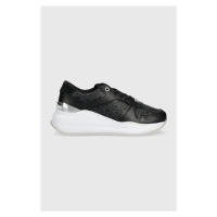 Sneakers boty Calvin Klein CHUNKY INTERN WEDGE LACE UP-MONO černá barva, HW0HW01439