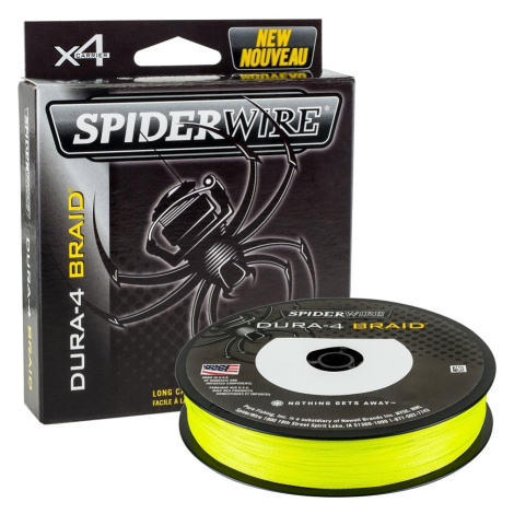 Spiderwire splétaná šňůra dura4 300 m yellow - průměr 0,20 mm / nosnost 17 kg