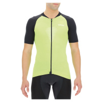 UYN Cyklistický dres s krátkým rukávem - BIKING GRANFONDO - zelená/černá