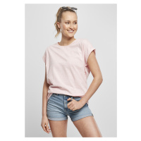 Dámské tričko Melange Extended Shoulder Tee růžové melanžové