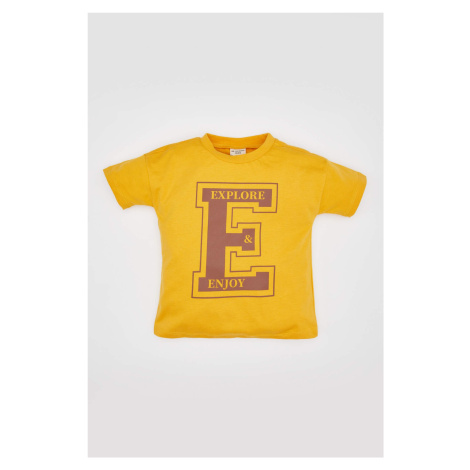 DEFACTO Baby Boy Regular Fit Slogan Printed T-Shirt