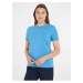 Modré dámské tričko Tommy Hilfiger 1985 Reg Mini Corp Logo - Dámské