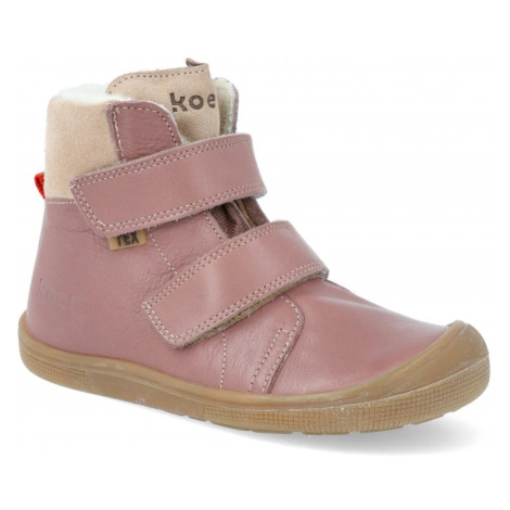 Barefoot dětské zimní boty Koel - Emil nappa Tex old pink růžové Koel4kids