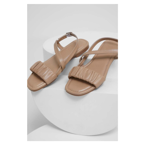 Kožené sandály Answear Lab dámské, béžová barva