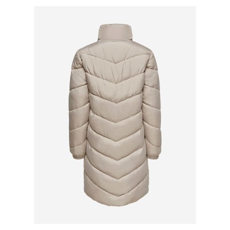 Béžový zimní prošívaný kabát Jacqueline de Yong New Finno JDY | Modio.cz