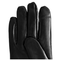 Semiline Dámské kožené antibakteriální rukavice P8207 Black